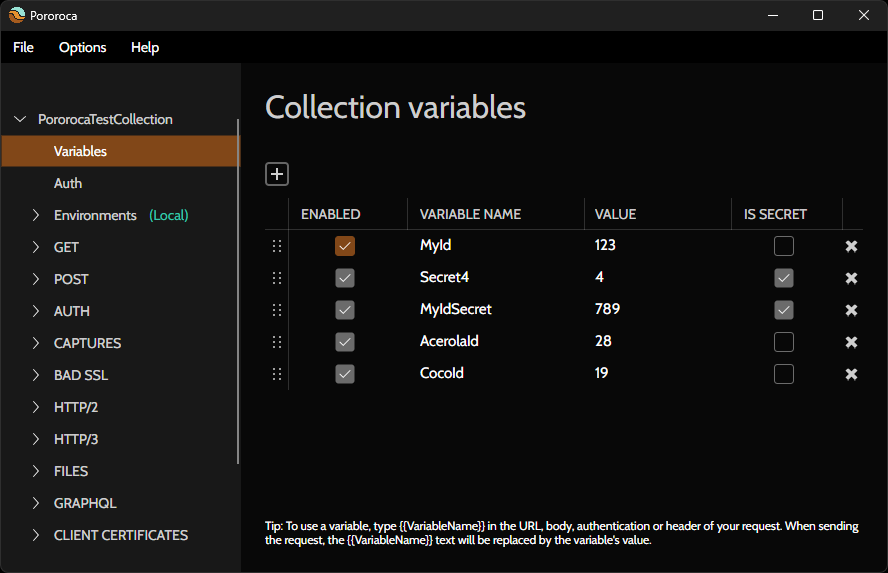 CollectionVariables